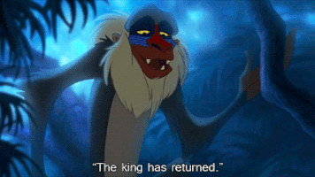 the king has returned GIF