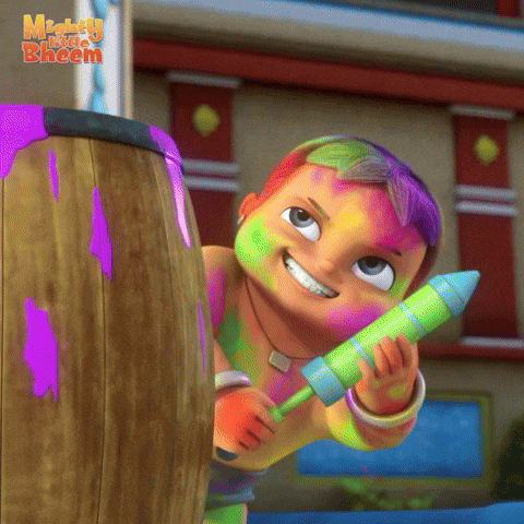 Holi Happyholi GIF by Chhota Bheem