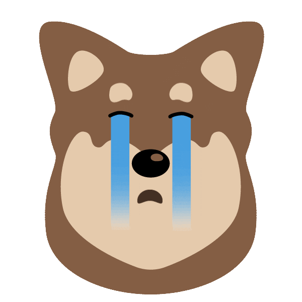 Dog Crying Sticker by Hau-Hau Champion