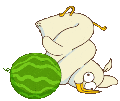 Chicken Watermelon Sticker by BadTimeStories