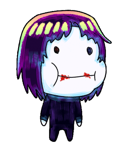 Character Eating Sticker