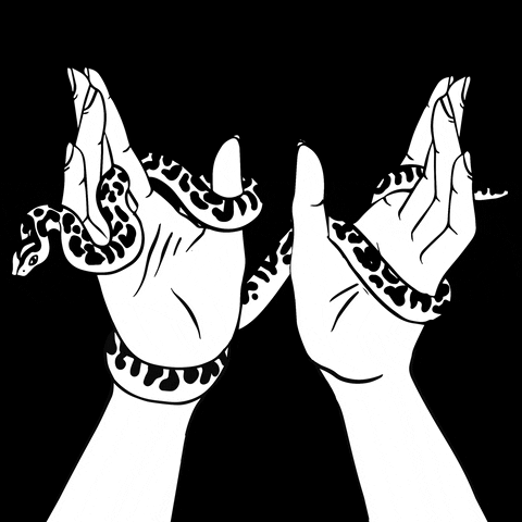 anjaslibar hands snake fingers sneaky GIF