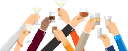 Cheers Sticker by jtm