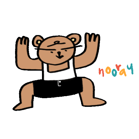 Celebration Bear Sticker by odengukk