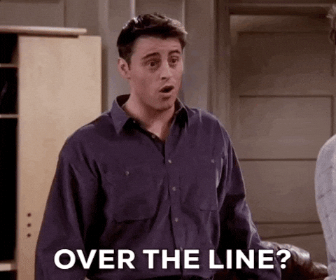 The One Where Chandler Crosses The Line Gifs Get The Best Gif On Giphy
