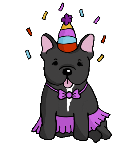 Dog Celebrate Sticker by TEHZETA for iOS & Android | GIPHY