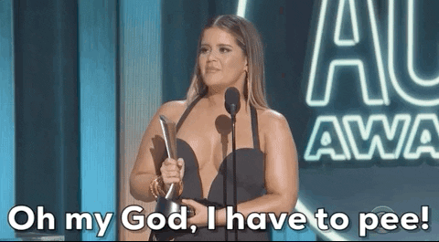I Have To Pee Maren Morris GIF by Academy of Country Music Awards - Find & Share on GIPHY