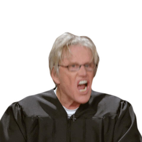 Yelling Freak Out Sticker by Gary Busey: Pet Judge