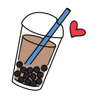 Boba Love Sticker