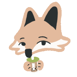 Bubble Tea Fox Sticker