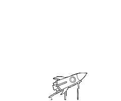 Rocket Takeoff Sticker by worldshop.eu
