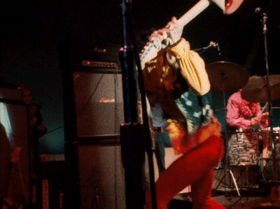 jimi hendrix guitar smash GIF