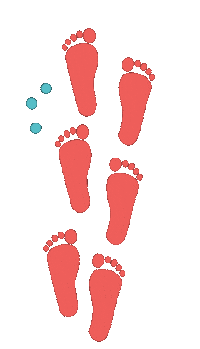 Footprints Sticker by Bigfoot Donuts for iOS & Android | GIPHY