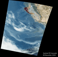 los angeles smoke GIF by European Space Agency - ESA
