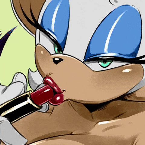 Rouge The Bat Lipstick GIF