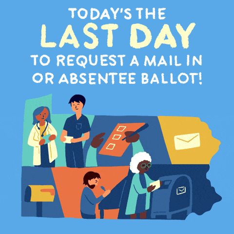 Today's the last day to request a mail-in or absentee ballot!