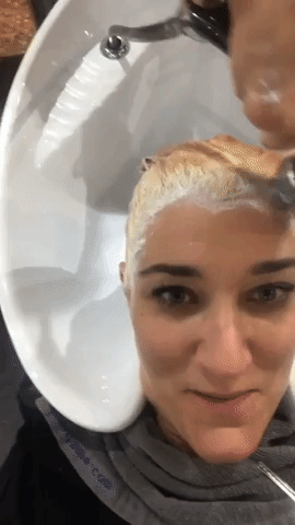 Going Gray Bleaching Hair GIF