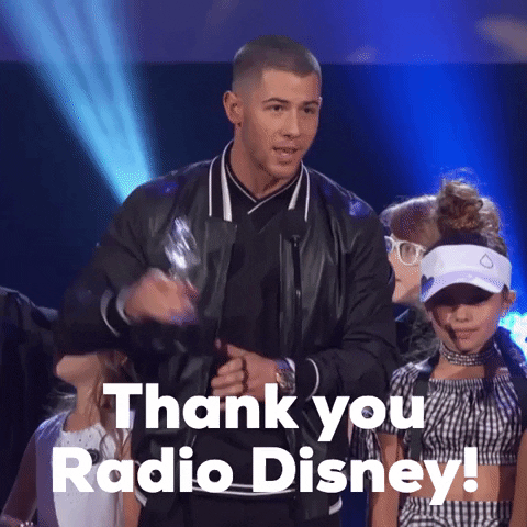 Nick Jonas Thank You GIF by Radio Disney