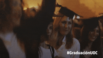 UOCuniversitat alegria final universidad aplauso GIF