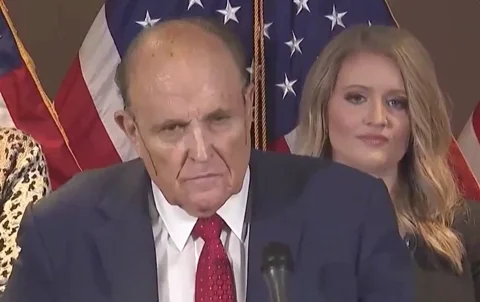 Sweating Rudy Giuliani GIF
