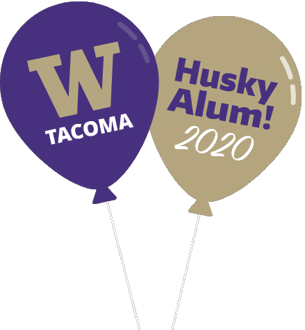 Graduation Balloons Sticker by UW Tacoma