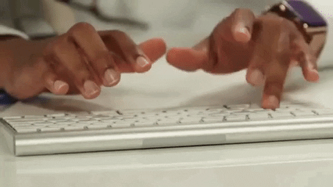 animal typing on keyboard gif
