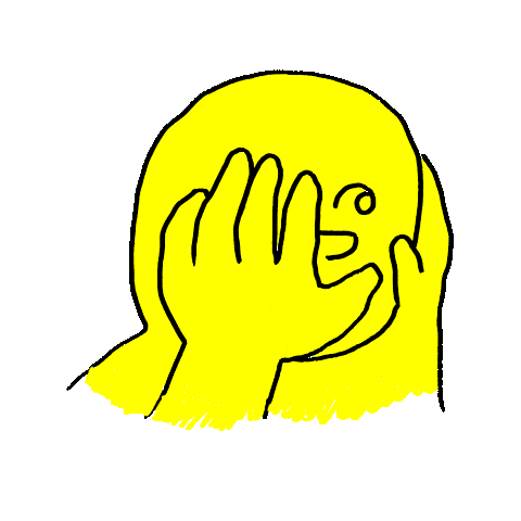 Scared Yellowman Sticker by mac clem