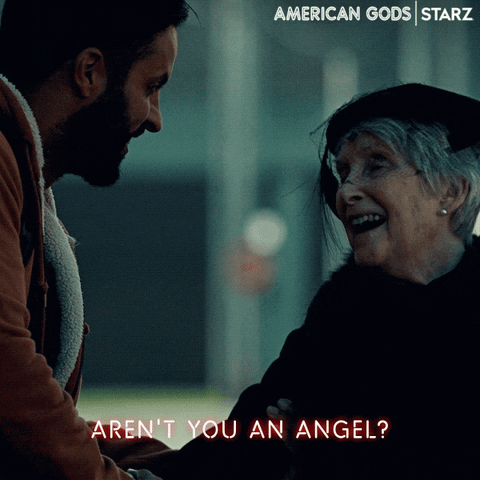 Old Lady Thank You GIF by American Gods