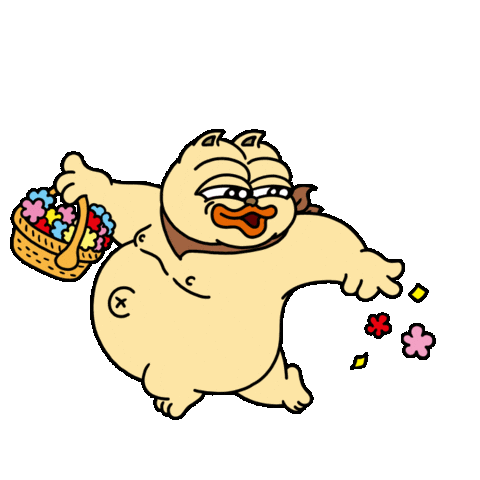 Flower Girl Solana Sticker by ChonkyCom