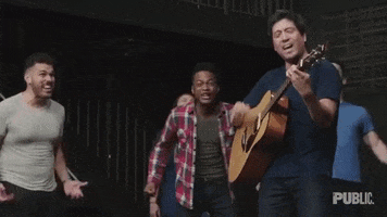 north korea guitar GIF by The Public Theater
