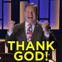 Thank God Relief GIF by Team Coco
