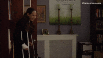Arriving Late Amanda Brugel GIF by Kim's Convenience