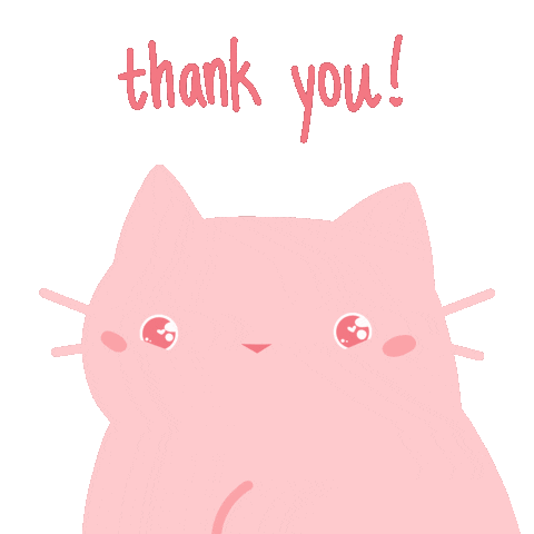Cat Thank You Sticker