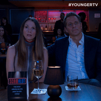 Shocked Sutton Foster GIF by YoungerTV