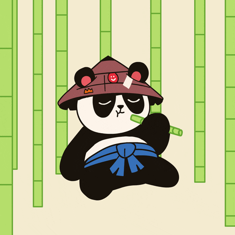savages_io eating chill panda chilling GIF