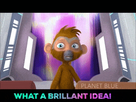 Brainstorming Curious George GIF by Planet Blue