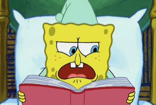 spongebob reading GIF