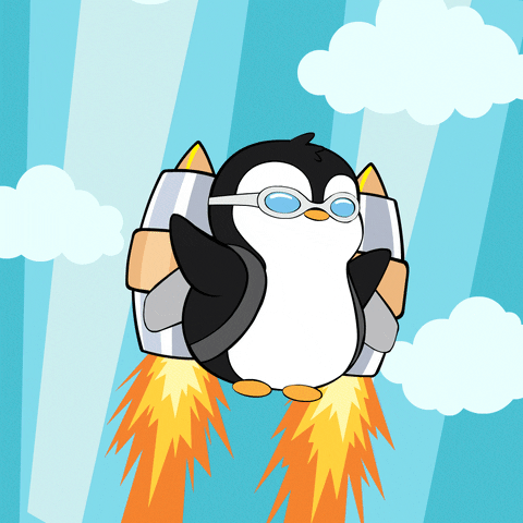 Flying Penguin Gif