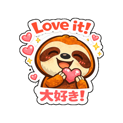 Love It Sloth Sticker by CR Embassy Japon