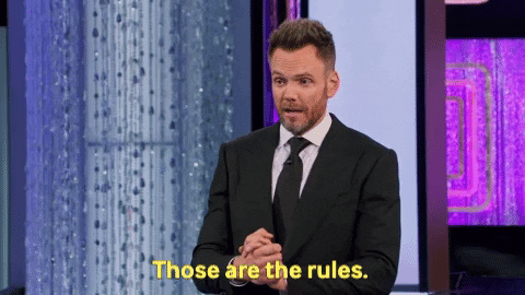 joel mchale rules GIF by ABC Network