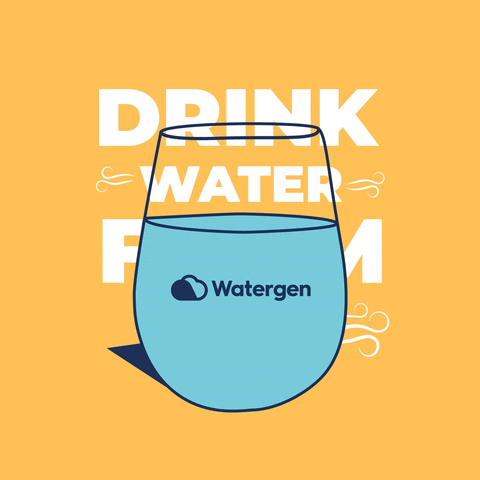 Watergen water healthy drinking glass GIF