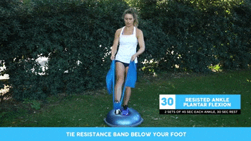 fitintennis resistance band fitness coach outdoor training female workout GIF