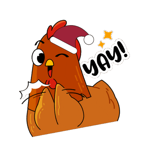 Christmas Chicken Sticker by Chew's Egg