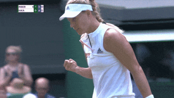 tennis fist pump GIF by Wimbledon