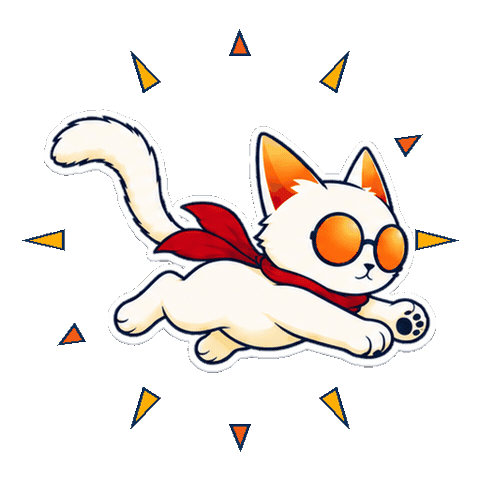 Cat Fun Sticker by Desertcatclub