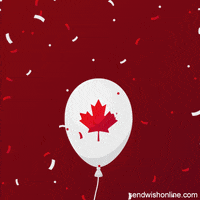 Canadian Flag Love GIF by sendwishonline.com
