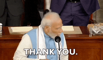 Narendra Modi Thank You GIF by GIPHY News