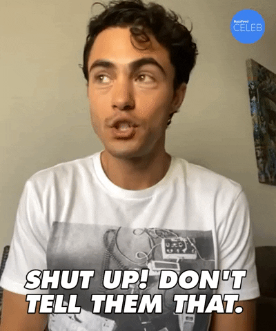 Shut Your Mouth GIF by BuzzFeed