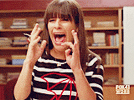 Screaming Lea Michele GIF