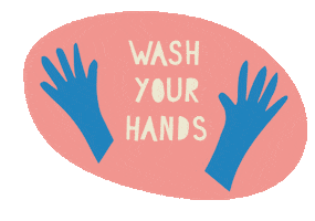 Stay Safe Wash Hands Sticker by Light and Paper